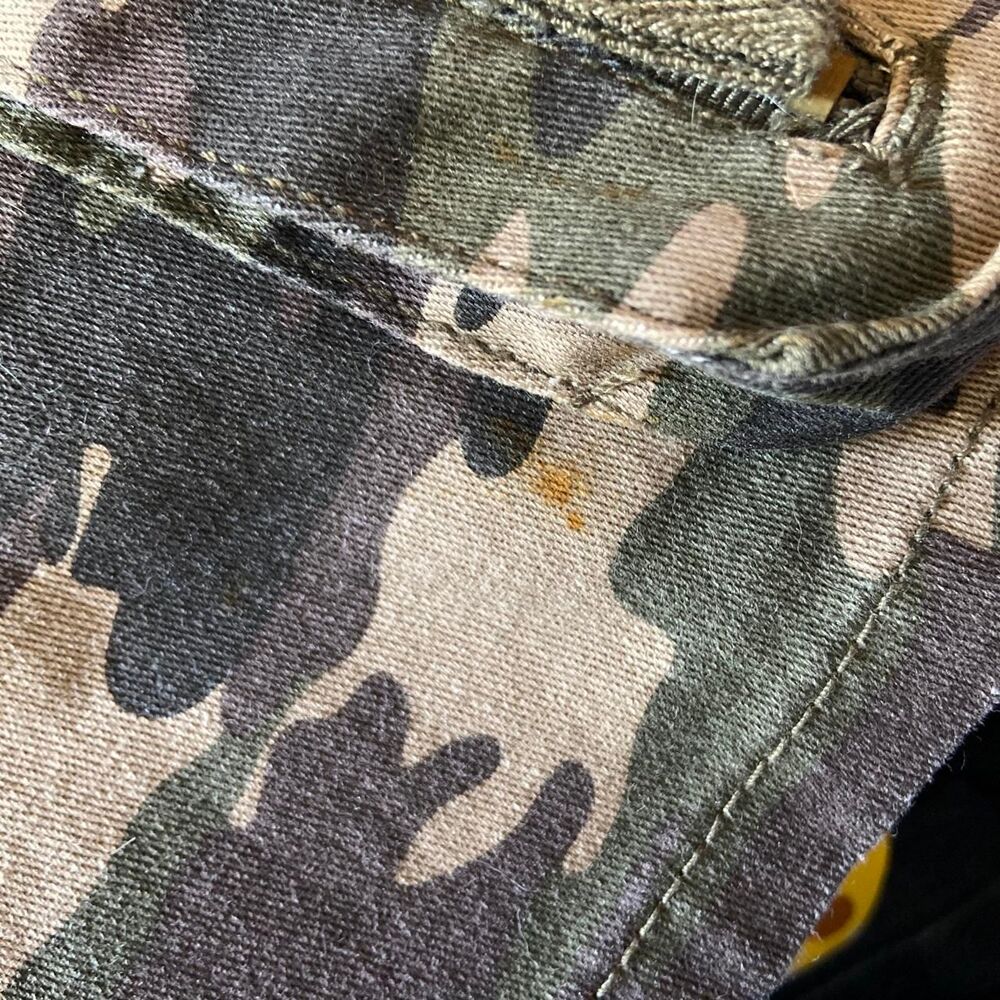 Vintage 90s Y2K Zoey Beth army camoflauge print patch mini skirt - Picture 6 of 7